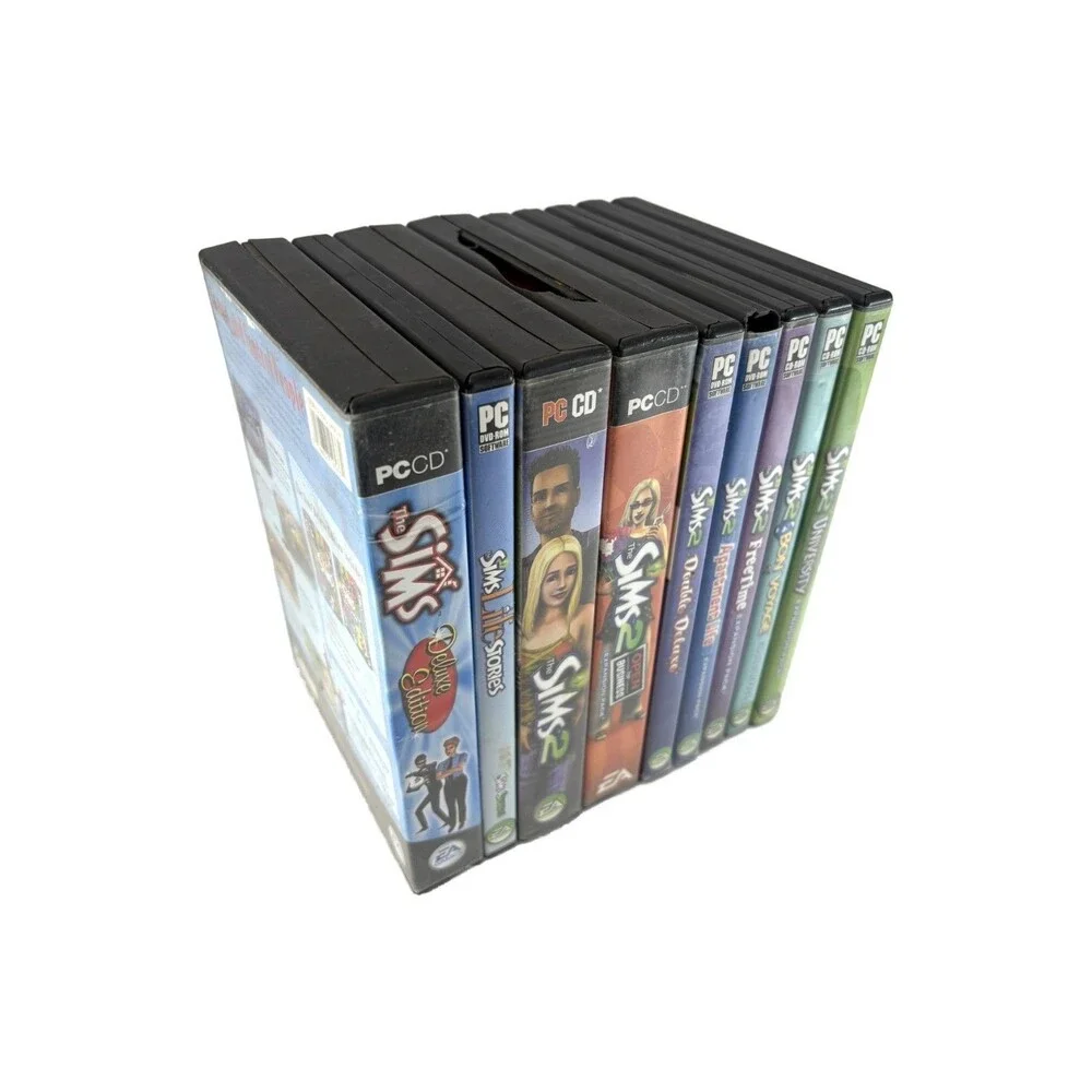 Sims 1 & 2 PC Lot 9 Games Deluxe Double Deluxe
